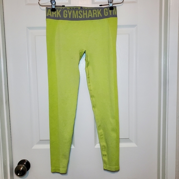 Gymshark Flex Flow Rise Leggings Women’s Lime Green Sz M - Picture 1 of 7
